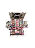 106pcs Luxury Makeup Gift Set: All-In-One Makeup Box Kit Featuring Eyeshadows, Lip Gloss, Lipstick, Concealer, Blush, Lip Liner, Eyeliner And Versatile Brushes, Perfect Exquisite Gift for Mother'S Day, Birthdays Or Special Occasions (Red & Silvery)